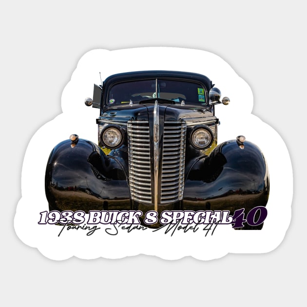 1938 Buick 8 Special Series 40 Touring Sedan Model 41 Sticker by Gestalt Imagery